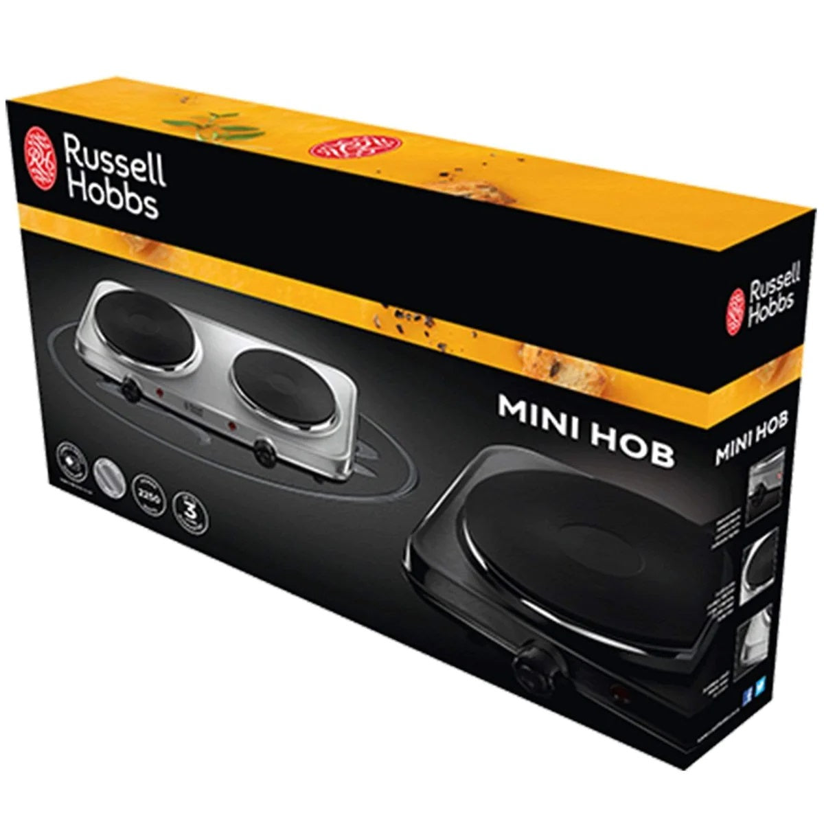 Russell Hobbs Compact 2-Plate Electric Mini Hob