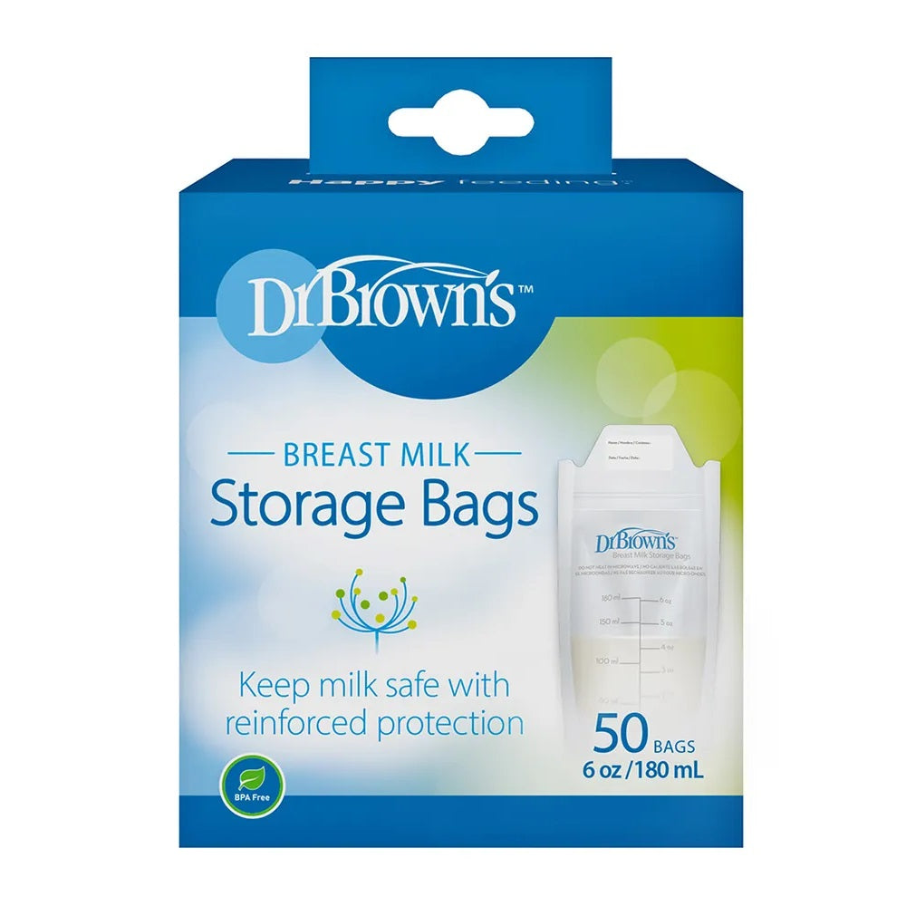 Dr. Brown's Breastmilk Storage Bag Pack of 50 - 180ml