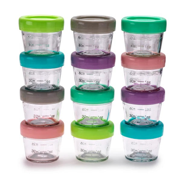 Melii - Glass Food Storage Container 4oz - 12 pcs