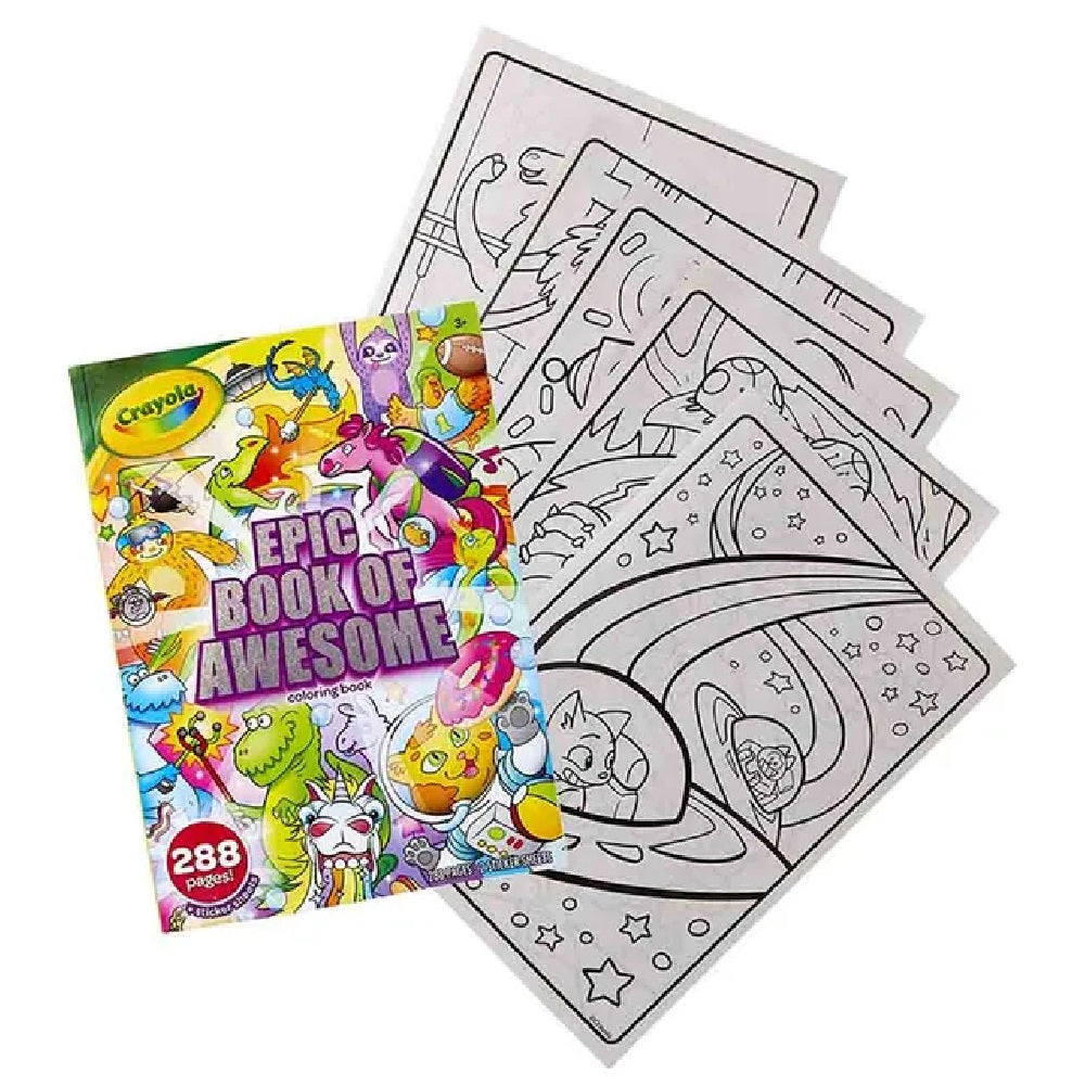 Crayola 288-Page Coloring Book, Epic Adventure