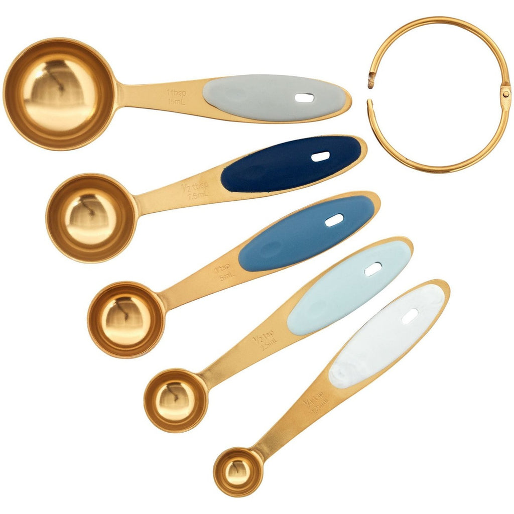 Wilton Navy & Gold Nesting Measuring Spoons, Set of 5