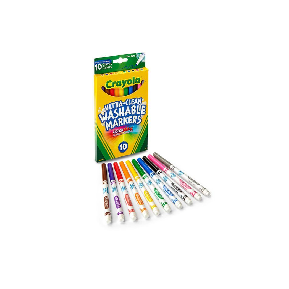 Crayola Ultra Clean Washable Marker Fine Line 10pcs