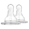 Dr. Brown's Narrow Neck Silicone Nipples Pack of 2 - Transparent