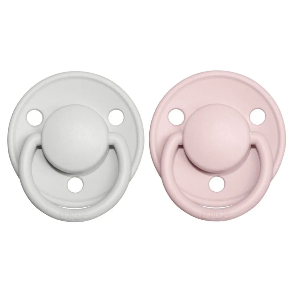 Bibs - Pacifier DeLux Silicone - 0-3Y - Pack of 2 - Haze/Blossom