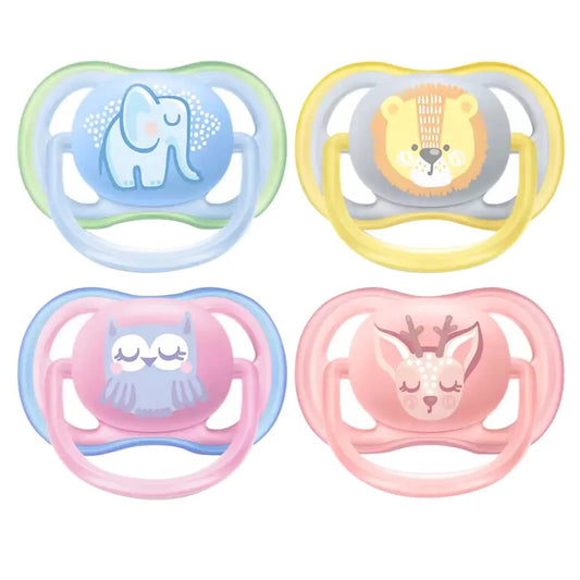 Philips Avent SIL Ultra Air Free Flow Soother - 0-6M - Deco - 2 pcs