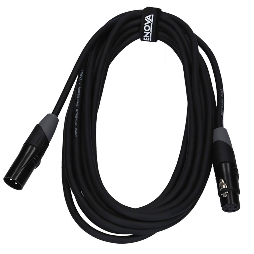 Enova 5 Meter XLR Female to XLR Male Microphone Cable 3-Pin Analogue & AES With Velcro
