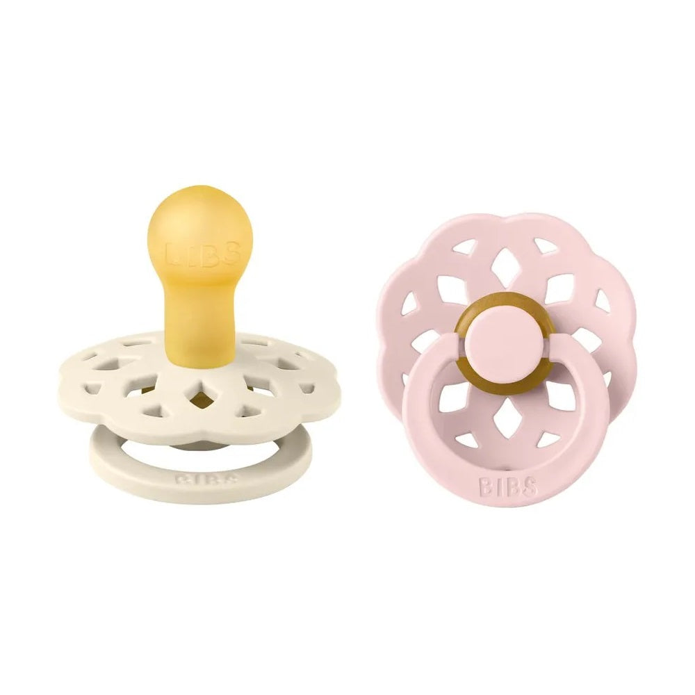 Bibs - Boheme S1 Pacifiers - Pack of 2 - Ivory/Blossom