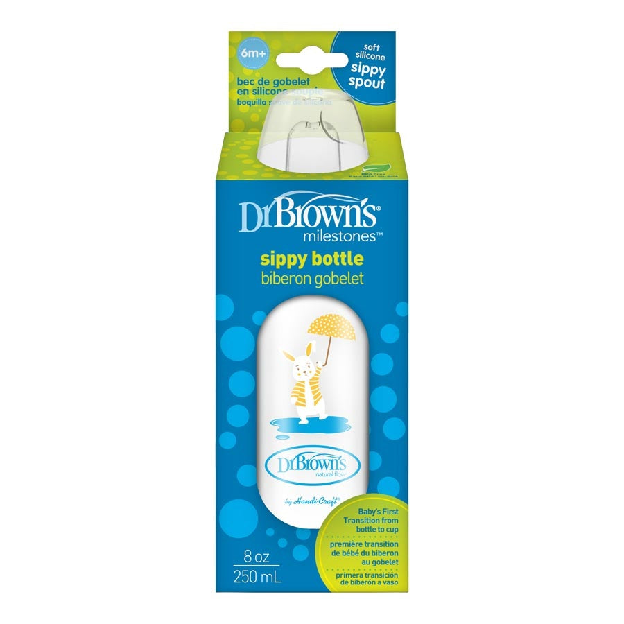 Dr. Brown's Milestones Sippy Spout Bottle 250ml - Bunny