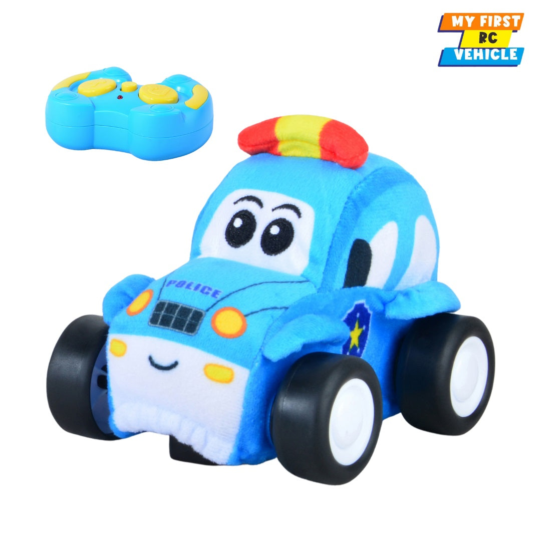 Qilun Toys Police Plush Car for Kids 2.4G R/C