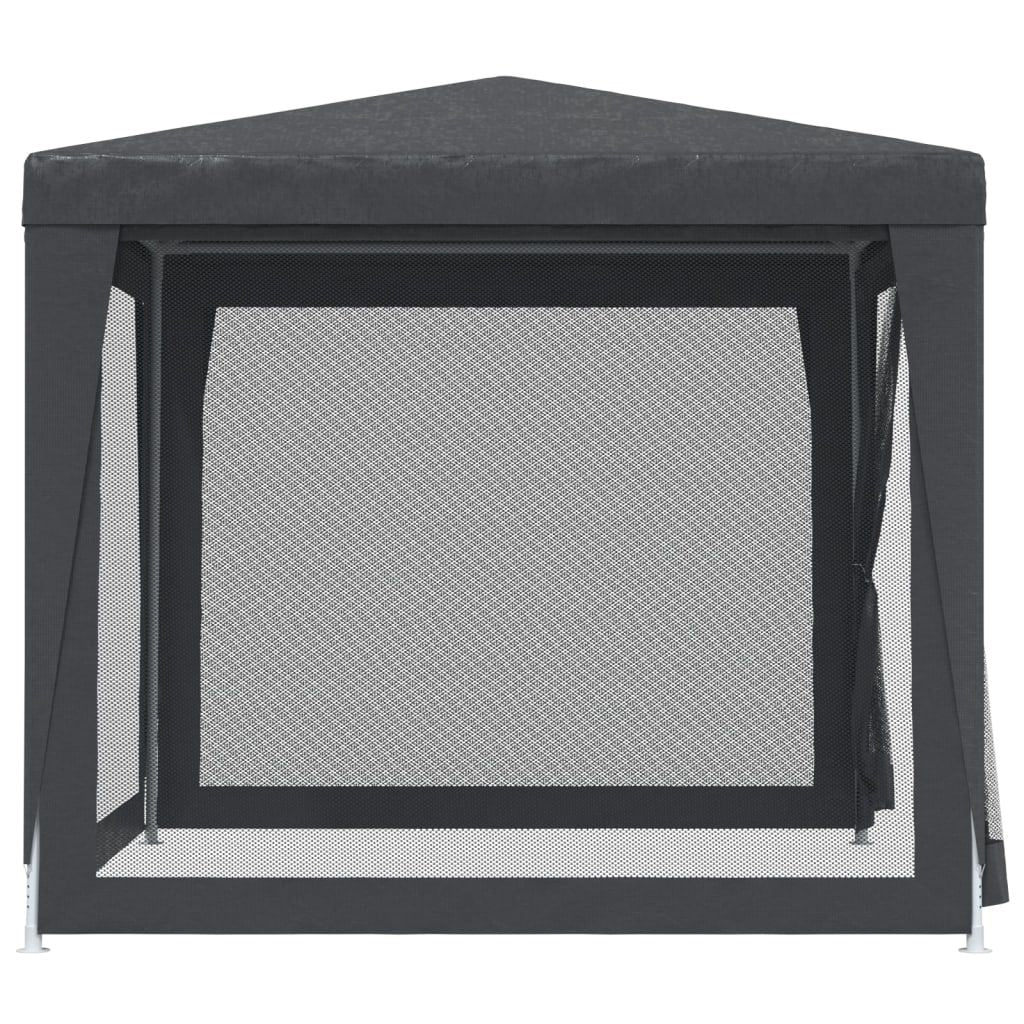 Party Tent with 4 Mesh Sidewalls Anthracite 2.5x2.5 m