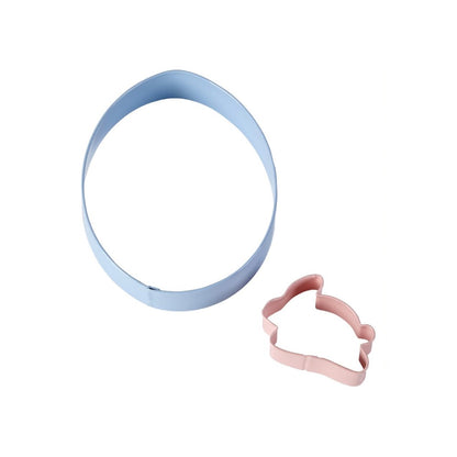 قوالب بسكويت على شكل بيضة مع أرنب صغير من ويلتون، مجموعة من قطعتين