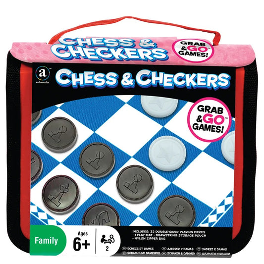 Ambassador - Grab & Go Games - Travel Chess & Checkers