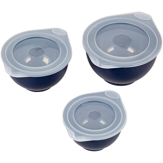 Wilton Covered Bowls, Navy Blue, Set of 6