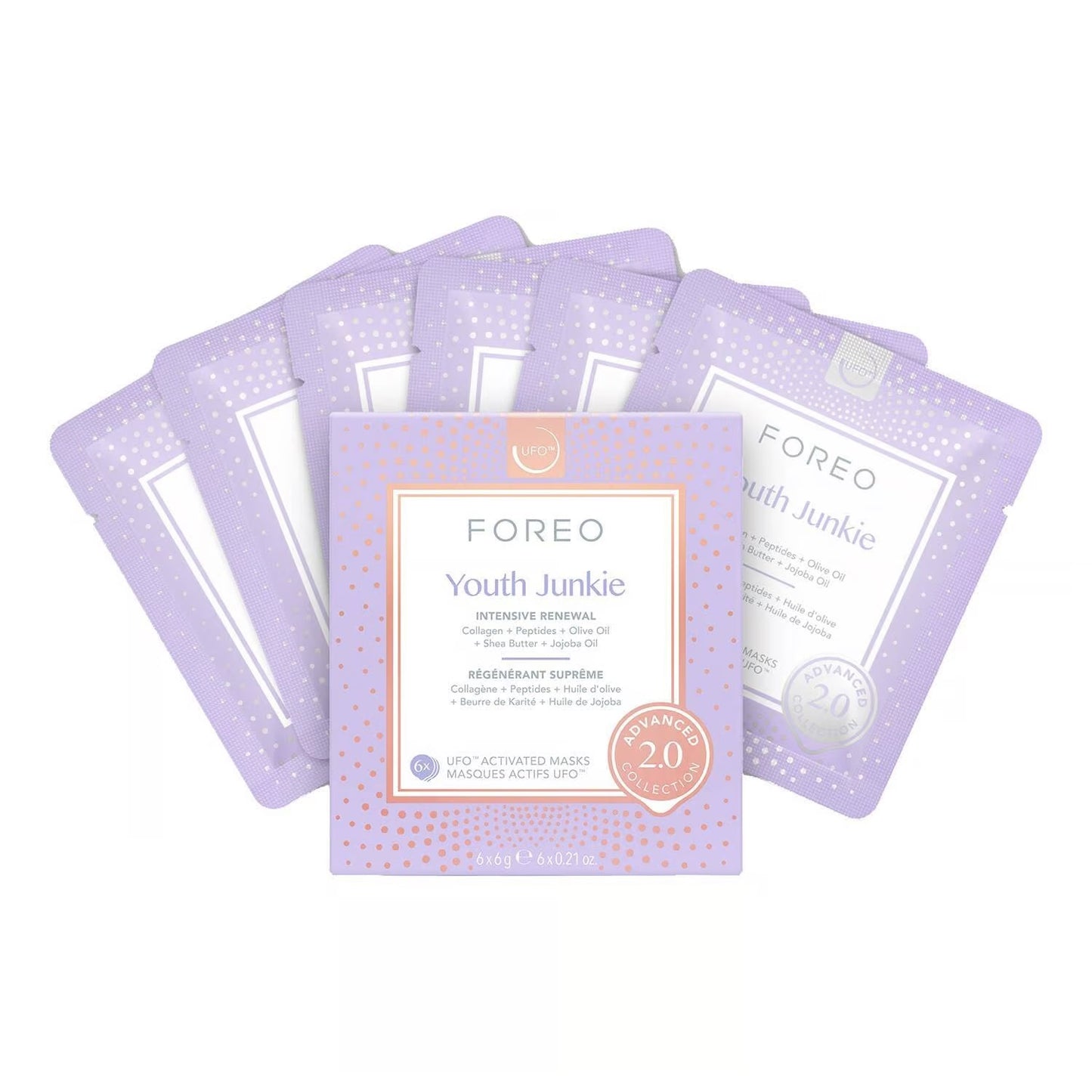 Foreo UFO™ Youth Junkie Intense Renewal Activated Mask 6 x 6g