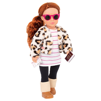 Our Generation Leopard Jacket Travel Outfit