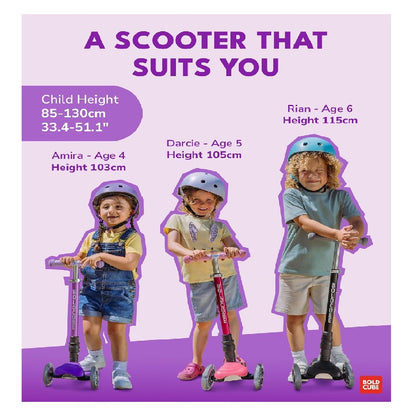 BoldCube 3 Wheel Scooter Folding Teeny Fairytale (Lilac)