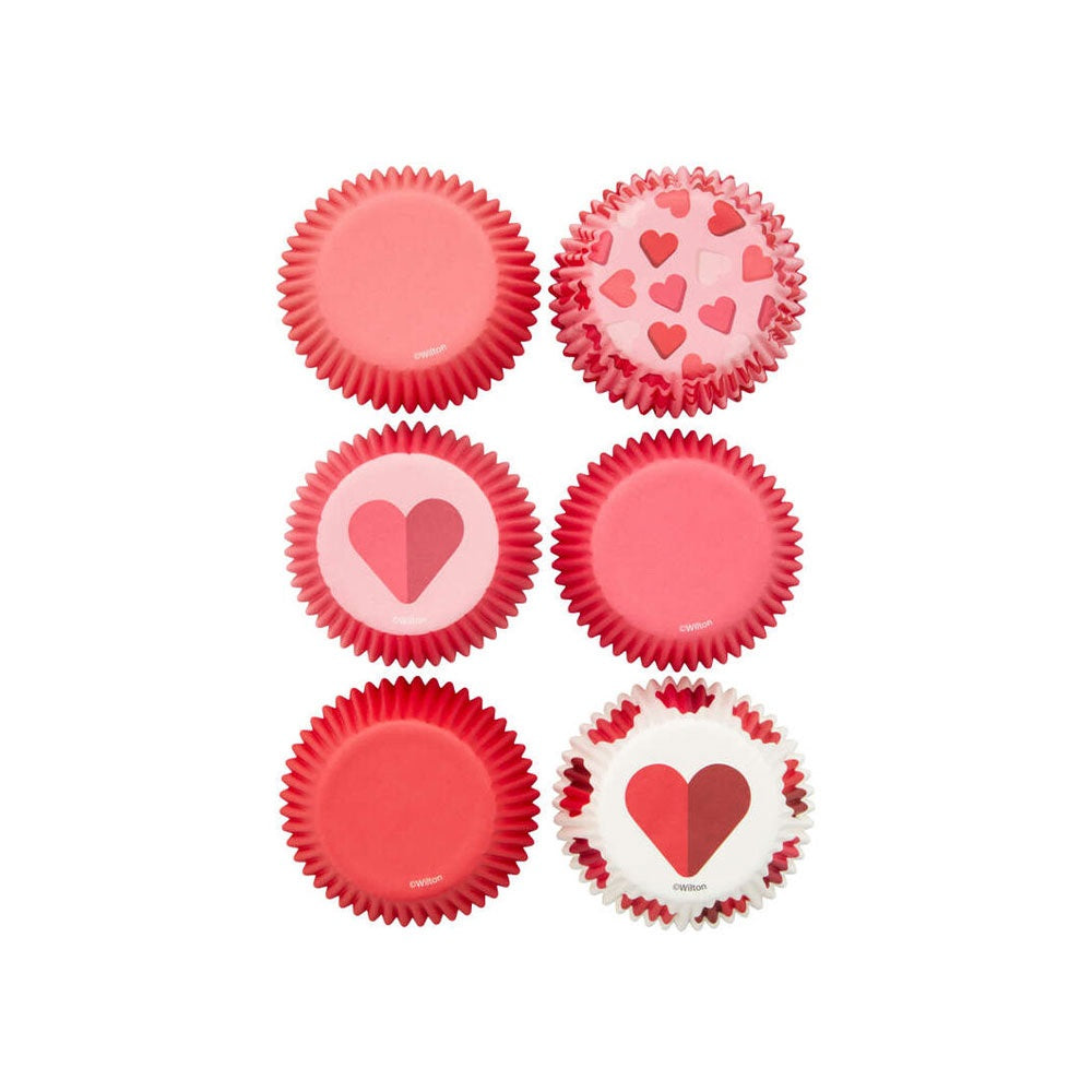 Wilton Red and Pink Hearts Standard Baking Cups, Set of 150