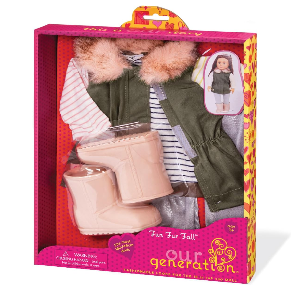 Our generation Parka Vest Fun Fur Fall Outfit