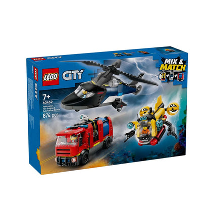 LEGO City Helicopter, Fire Truck & Submarine Remix 60462