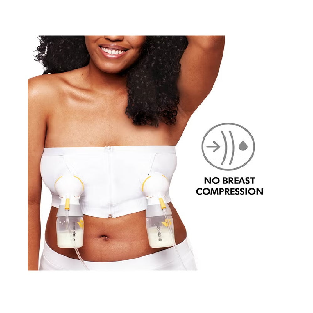 Medela Easy Expression Hands-Free Pumping Bra White Medium