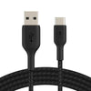 Belkin boost charge Braided USB-C to USB-A Cable, Black- 2M