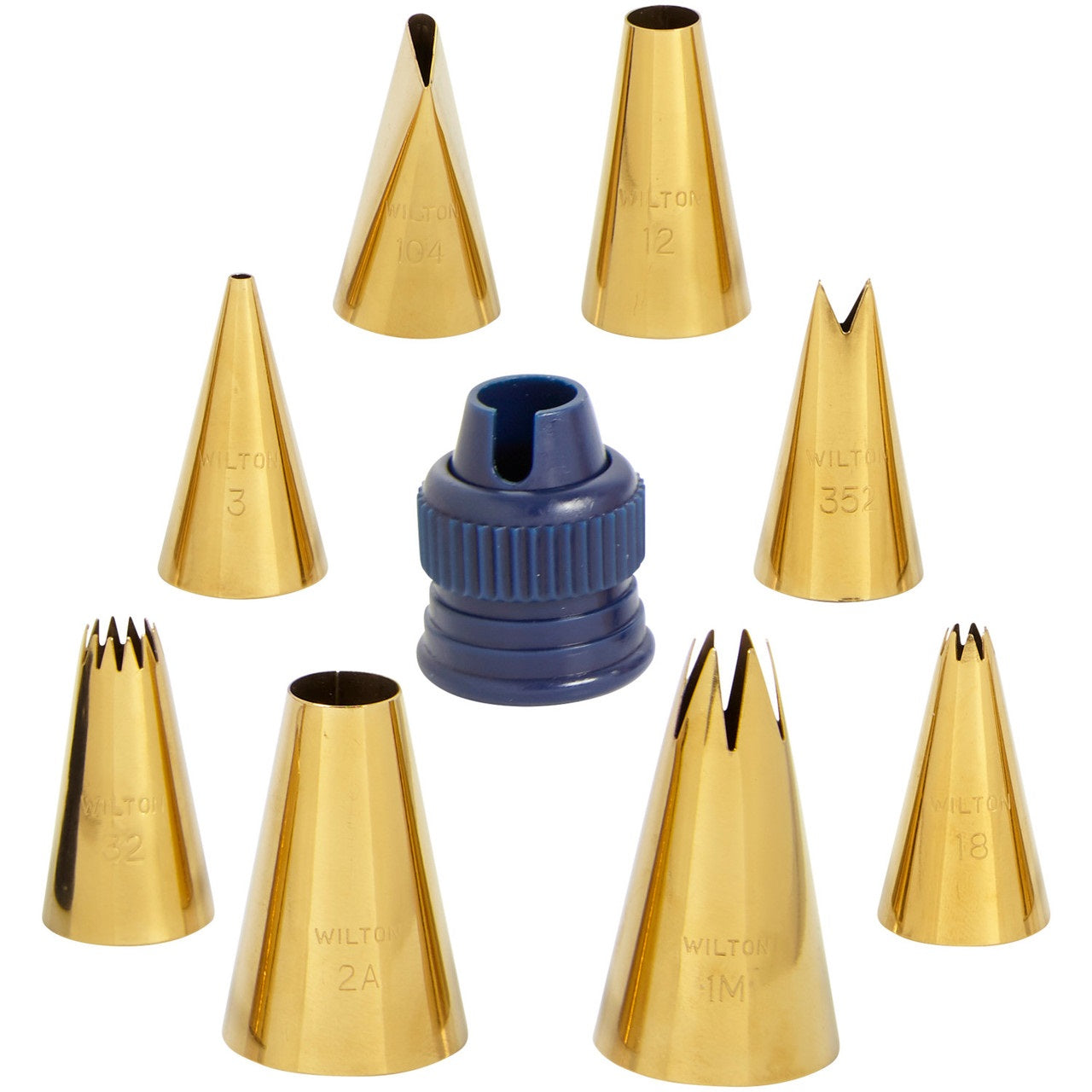 Wilton Cake Decorating Supplies, Navy Blue and Gold, Set of 17