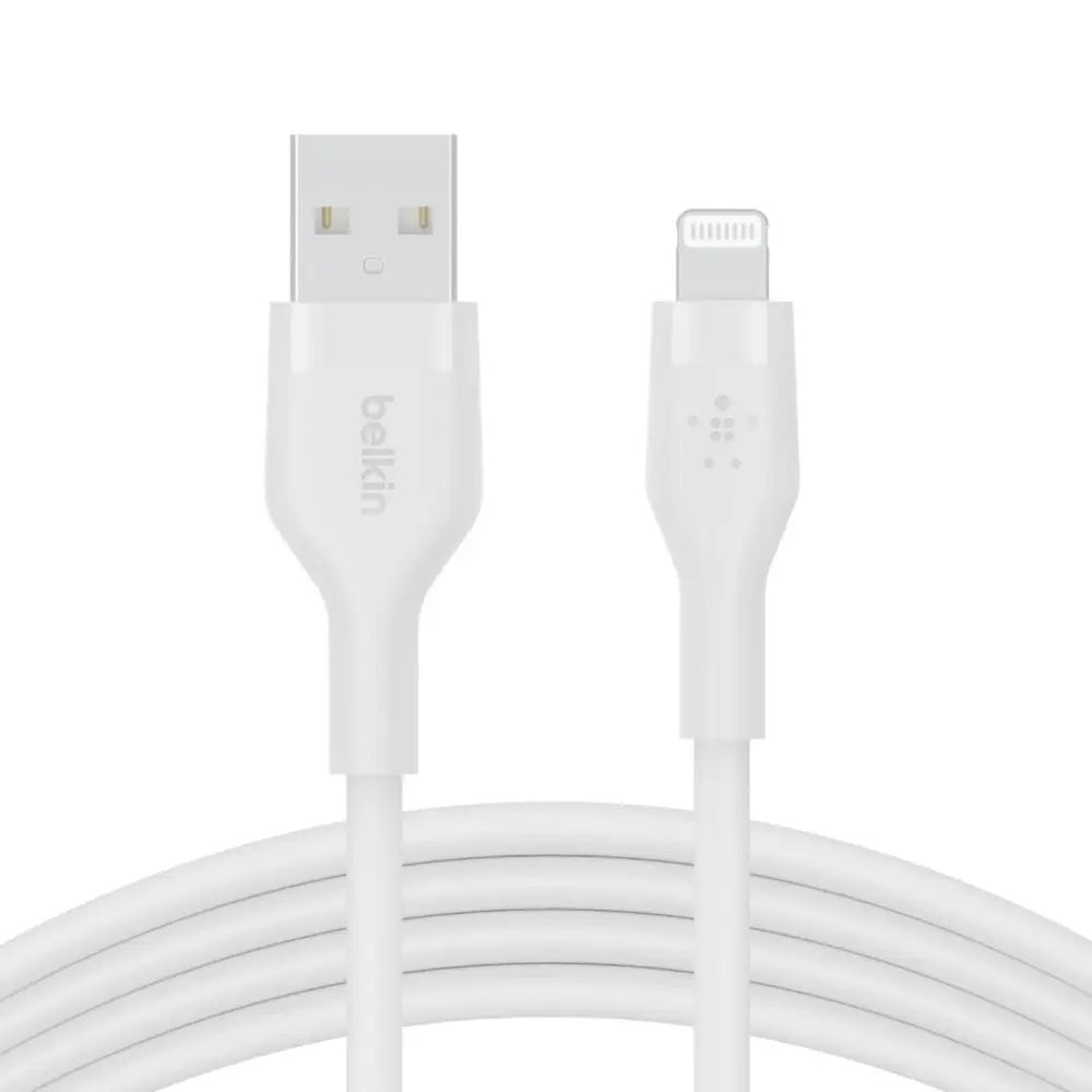 Belkin Boost Charge Flex USB-A Cable with Lightning Connector 1M, White