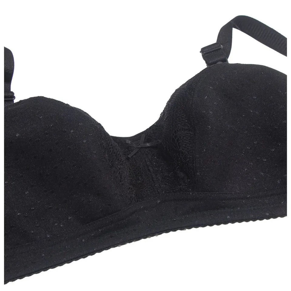 Okus - Basic Cotton Maternity & Nursing Bra - Black - Medium