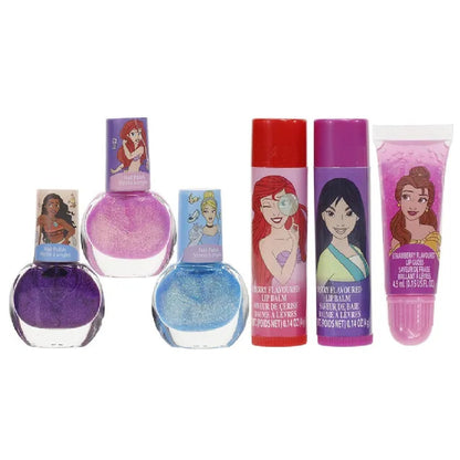 Townley Girl Disney Princess Train Case Cosmetic Makeup Set