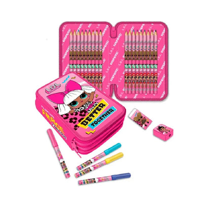 LOL Surprise 3 Zippers Pencil Case