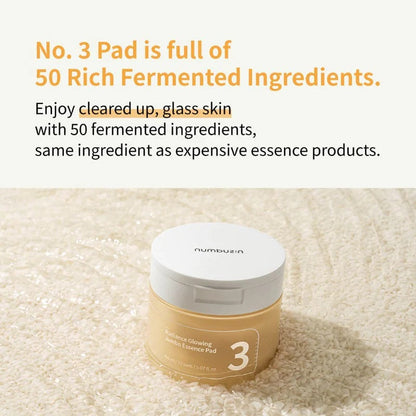 NUMBUZIN No.3 Radiance Glowing Jumbo Essence Pad 150ml / 70 Pads