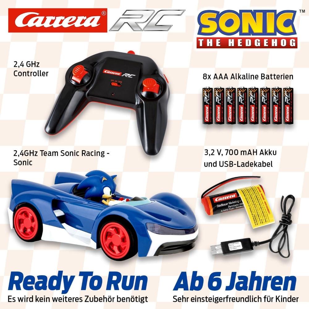 Carrera 2.4 GHz Sonic The Hedgehog Team Sonic 1:20 Scale Car