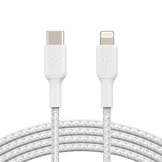 Belkin Boost Charger™ Lightning to USB-C Cable_Braided, 2M, White