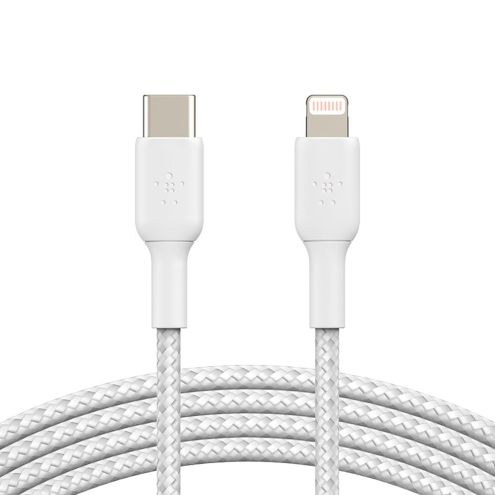 Belkin Boost Charger™ Lightning to USB-C Cable_Braided, 2M, White