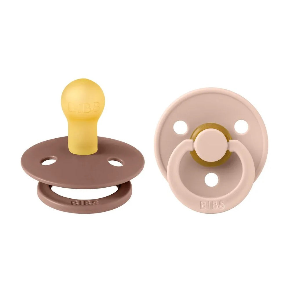 Bibs - Colour S1 Pacifiers - Pack of 2 - Woodchuck/Blush