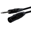Enova 7 Meters XLR Male to 1/4" Plug 3-Pole Microphone Cable 3-Pin Analogue & AES with Velcro