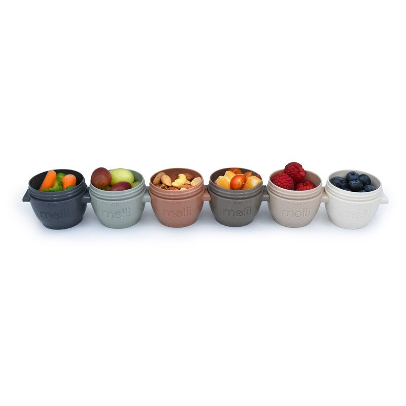 Melii - Snap & Go pods 2oz, 6 pcs - Earth Tones