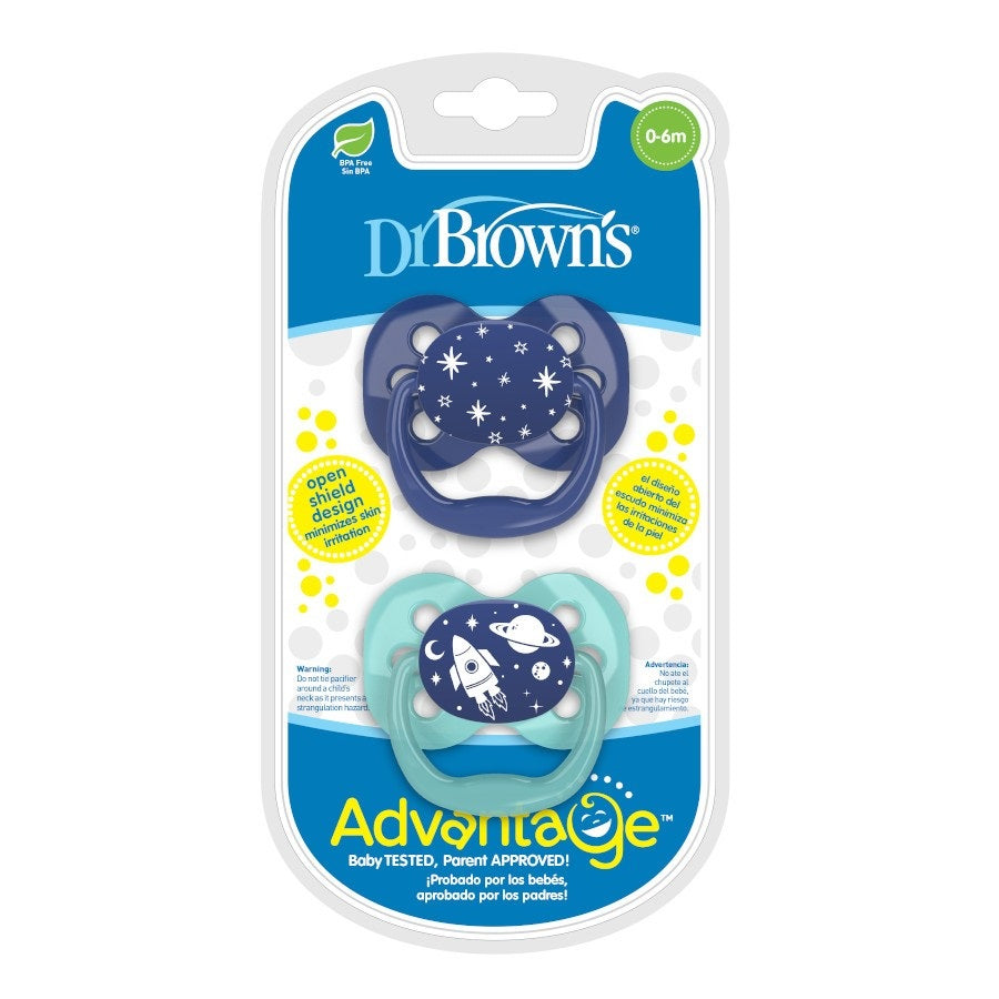 Dr. Brown's Advantage Pacifier Stage 1 - Blue Space