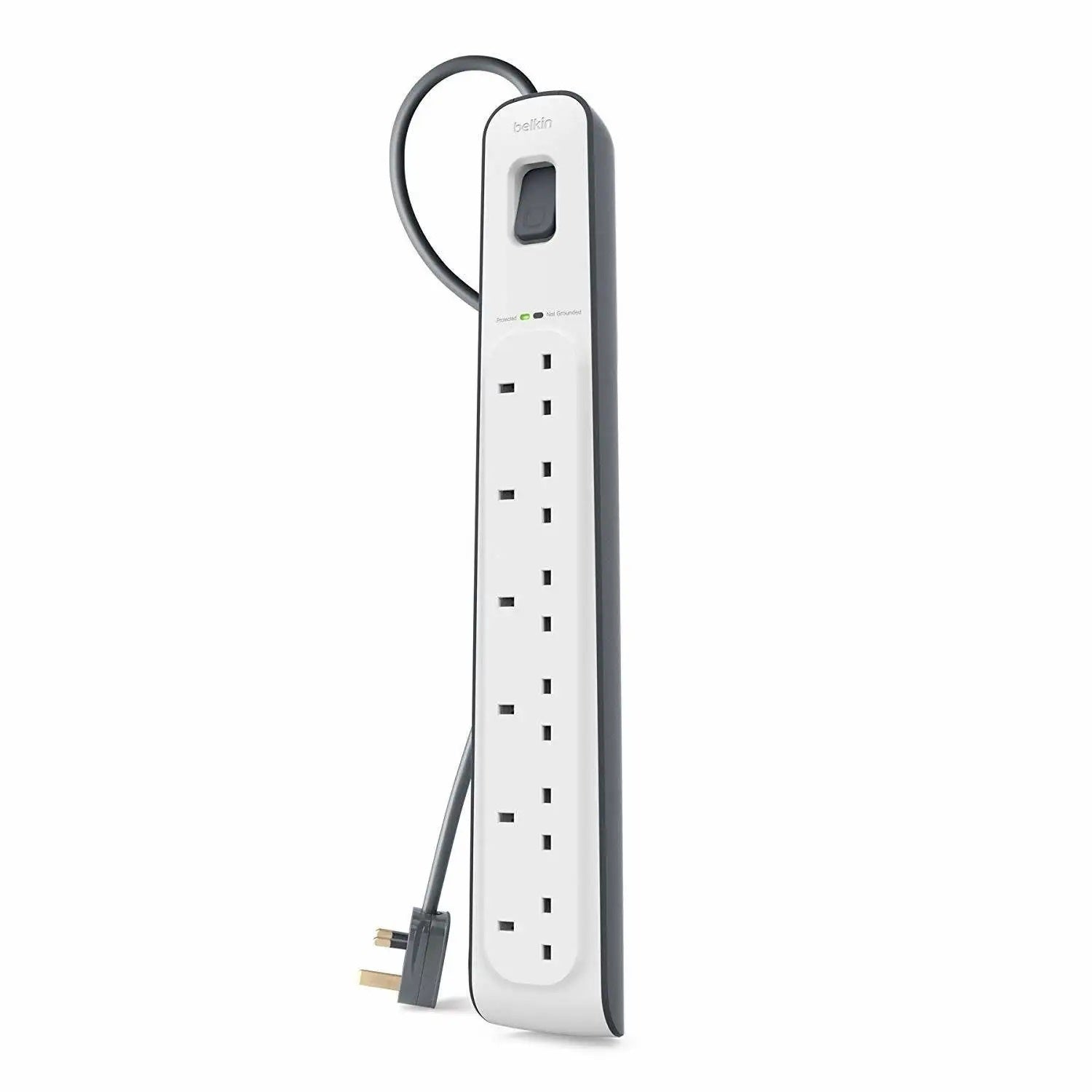 Belkin 6 Plug 2m Surge Protection Extension, White