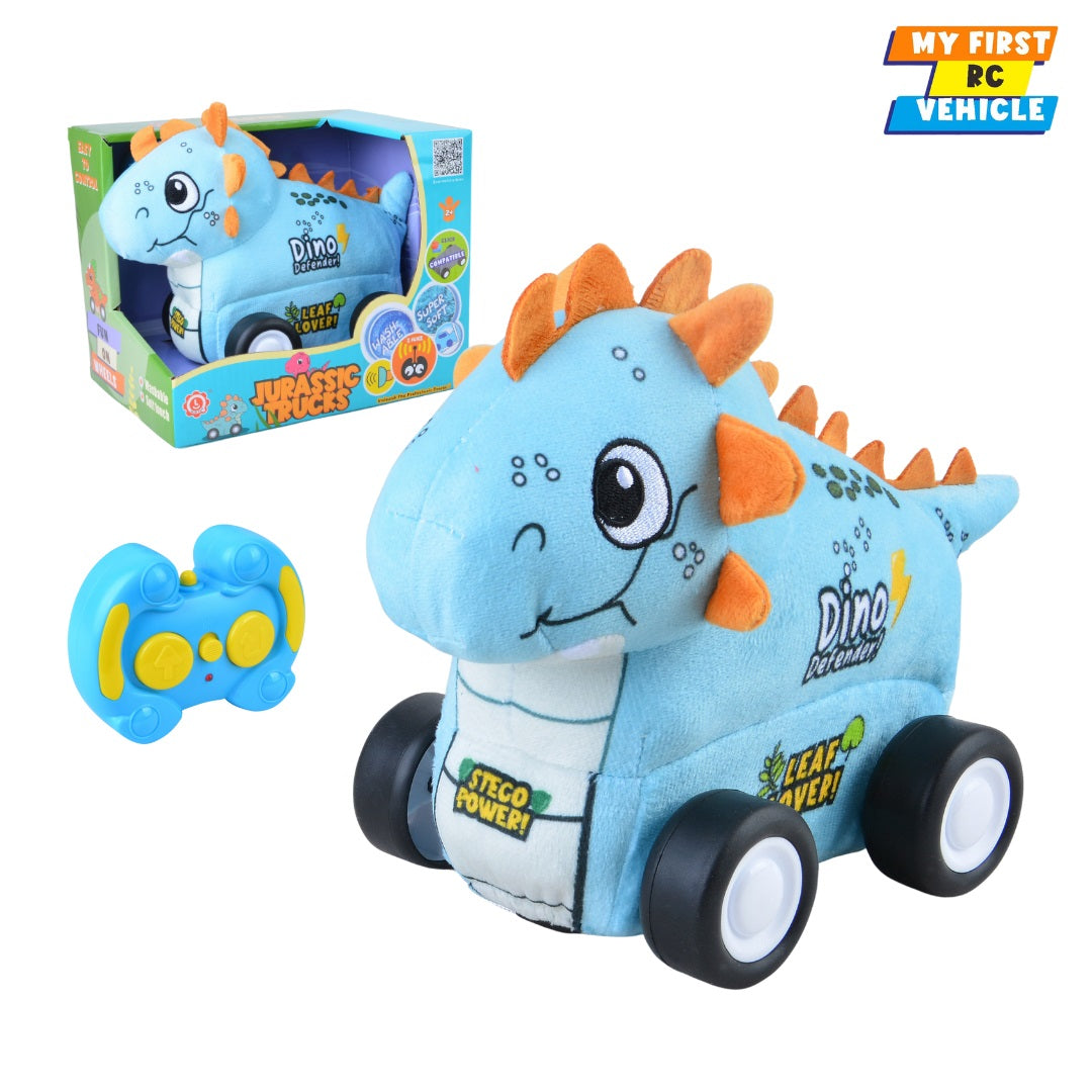 Qilun Toys Stegosaurus Plush Car for Kids 2.4G R/C