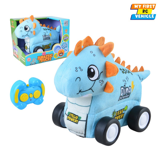 Qilun Toys Stegosaurus Plush Car for Kids 2.4G R/C