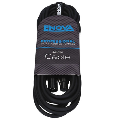 Enova 1 Meter XLR Female to XLR Male Microphone Cable 3-Pin Analogue & AES With Velcro