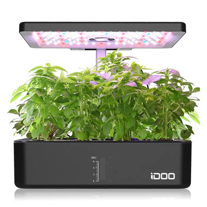 Idoo 12 Pods Hydroponics Growing System Kit - Black