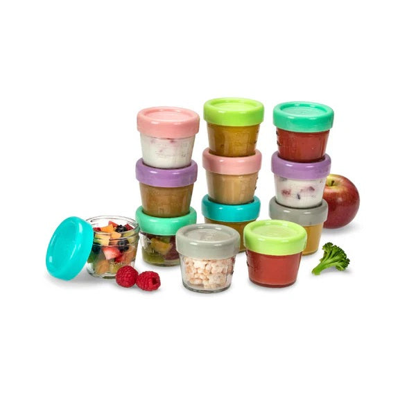 Melii - Glass Food Storage Container 4oz - 12 pcs