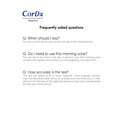 Cordx Pregnancy Test Cassette FDA Approved - 1 Test