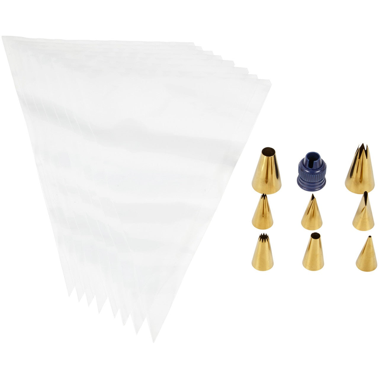 Wilton Cake Decorating Supplies, Navy Blue and Gold, Set of 17