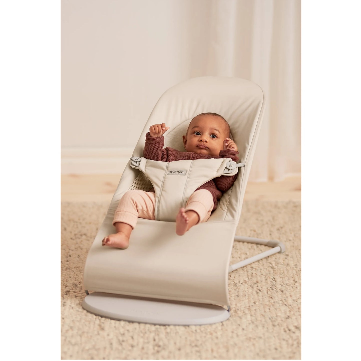 BabyBjorn Bouncer Balance Soft Woven/Jersey Tri Fabric - Light Beige