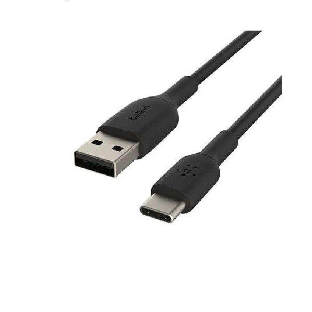 كابل Belkin PVC C-USB A بطول 1 متر باللون الأسود (BL-CBL-USB.C-USB.A-1M-BLK)