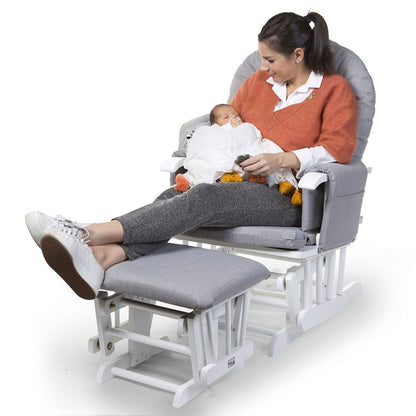 Childhome Gliding Chair With Footrest Grey