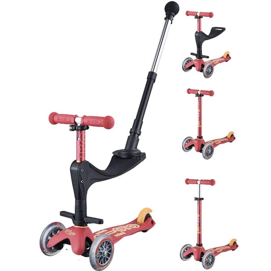 Micro - Mini Deluxe 3 in 1 Deluxe Plus Scooter - Ruby Red